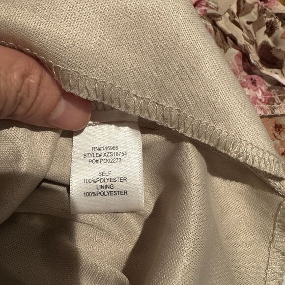 Crystal Doll  Fit & Flare Floral Chiffon Dress Size XL Ruffle Boho Romantic - Picture 8 of 9